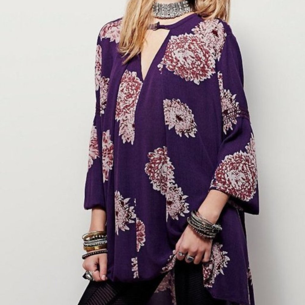 Free People Tree Orchid Floral Swing Dress - Size M